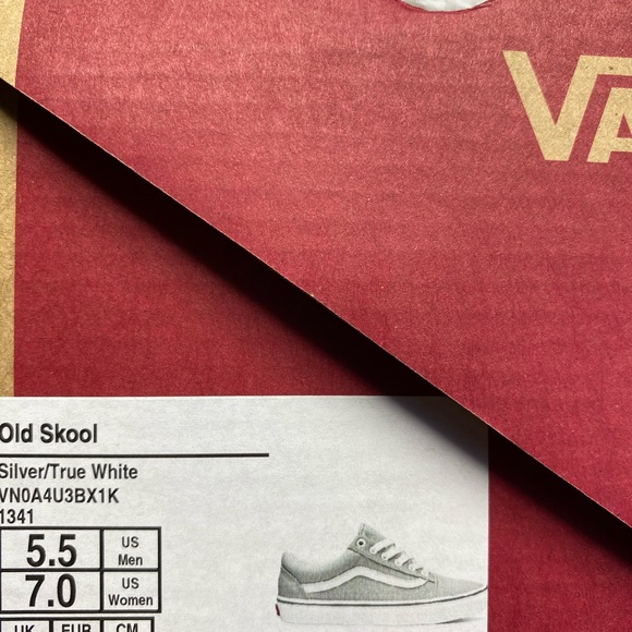 VANS Women’s Silver Old Skool Various Sizes - Picture 9 of 9